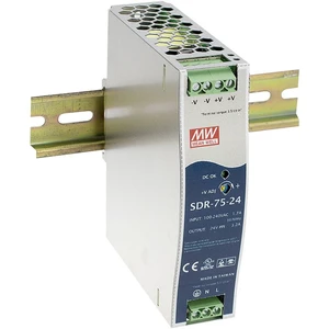 Sieťový zdroj na DIN lištu Mean Well SDR-75-24 24 V / DC 3.2 A 76 W 1 x