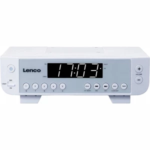 Rádioprijímač Lenco KCR-11 biely kuchynské rádio • FM tuner • 5 predvolieb • LED osvetlenie • hodiny • minútka • výkon 2 W RMS • možno zavesiť pod kuc
