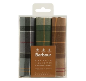 Barbour Darčekový set bavlnených vreckoviek Barbour so zimným tartanovým vzorom