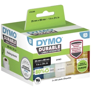 DYMO 2112285 etikety v roli 89 x 25 mm polypropylénová fólia biela 700 ks permanentné univerzálne etikety, adresná nálep