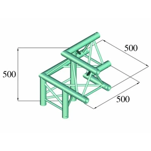 Alutruss TRILOCK 6082AL-32 3-bodová rampa rohové viazanie na 3 smermi 90 °