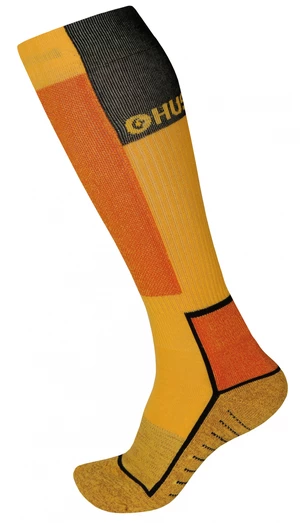 Husky Snow-ski XL (45-48), žlutá/černá Podkolenky