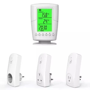 TS-2000 Programmable Wireless Thermostat Socket White LCD Home Intelligent Temperature Control Socket