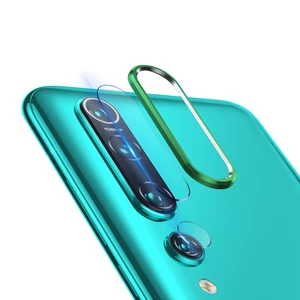 Bakeey Anti-scratch Aluminum Metal Circle Ring + Tempered Glass Rear Phone Lens Protector for Xiaomi Mi 10 5G 2020 Non-o