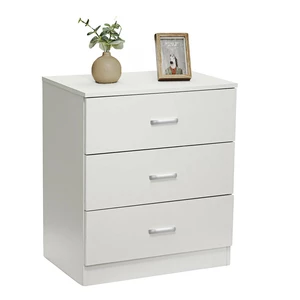 Hommpa Modern Nightstand Chest of Drawers Bedside Table Cabinet Nightstand 3 Drawers Bedroom