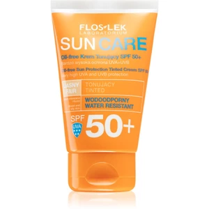 FlosLek Laboratorium Sun Care Derma tónovací ochranný krém pro mastnou a smíšenou pleť SPF 50+ 50 ml