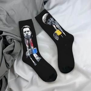 New Men's Socks Crazy Pulp Fiction John Travolta Sock Polyester Quentin Sport Women Socks Spring Summer Autumn Winter