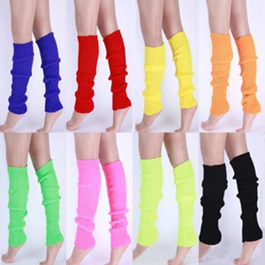 Lady Women Solid Candy Color Knit Winter Leg Warmers Loose Style Boot Knee High Boot Stockings Leggings Gift Warm boots leg