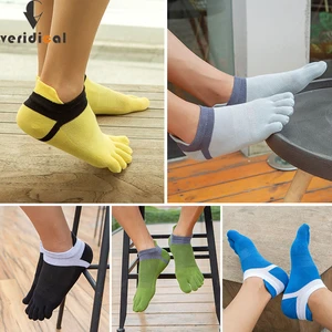 VERIDICAL NEW Five Finger Socks Mens Pure Cotton Sports Breathable Comfortable Shaping Anti Friction Men's Socks With Toes