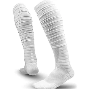 New Scrunch Padded Football Socks for Men Women Extra Athletic Long Sports Soccer Socks Knee High Socks Tube Sock Adults Youth