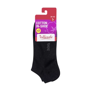 Bellinda COTTON IN-SHOE vel. 39/42 dámské kotníkové ponožky 2 páry černé