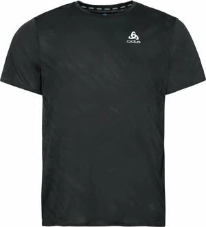 Odlo The Zeroweight Engineered Chill-tec Running T-shirt Shocking Black Melange M Bežecké tričko s krátkym rukávom