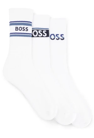 3PACK Hugo Boss Socks White