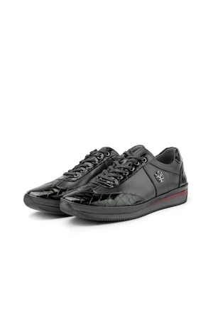 Ducavelli Blink Genuine Leather Men's Casual Shoes, Sheepskin Inner Shoes, Winter Shearling Shoes.