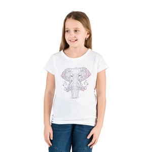 White girls' T-shirt with print SAM 73