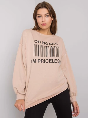 Dark beige sweatshirt with Basile print