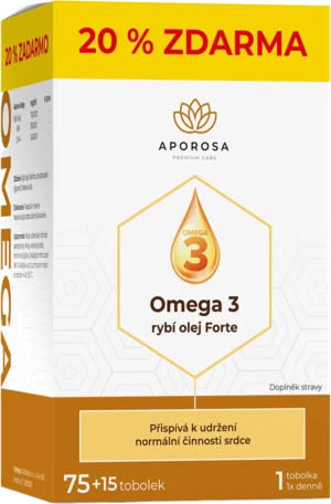 Aporosa Omega 3 rybí olej Forte 700 mg 90 tobolek