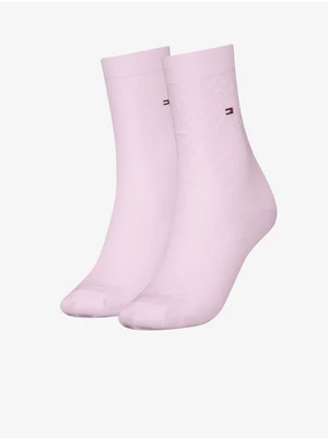 Tommy Hilfiger Set of two pairs of women's socks in light pink Tommy Hil - Ladies