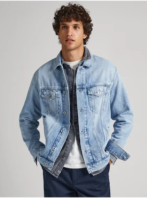 Light blue Mens Denim Jacket Pepe Jeans Pinners - Men