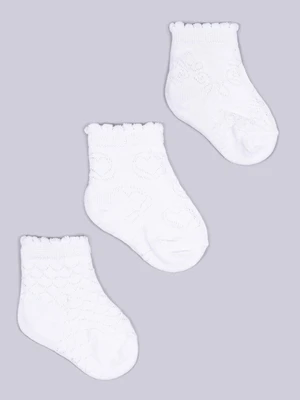 Yoclub Kids's Girls' Jacquard Socks 3-pack SKL-0006G-0100