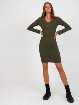 Basic cotton khaki dress