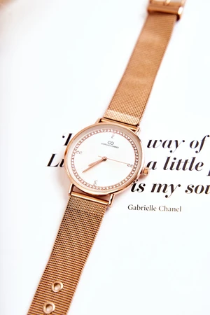 Women's analogue watch Giorgio & Dario with cubic zirconia Rose gold