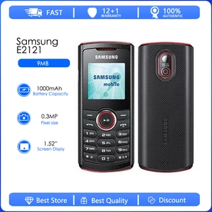Samsung E2121 Refurbished-Original Unlocked Samsung Guru E2121B GSM One Sim Card FM FM Radio Mobile Phone Free Shipping