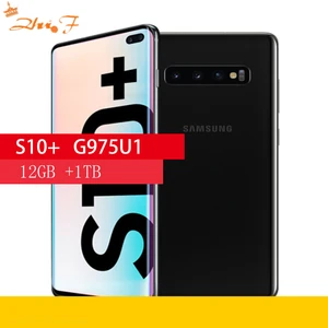 Samsung Galaxy S10+ g975U/U1 S10 Plus 12GB RAM 1TB ROM Mobile Phone Snapdragon 855 Octa Core 6.4" 16MP&Dual 12MP NFC