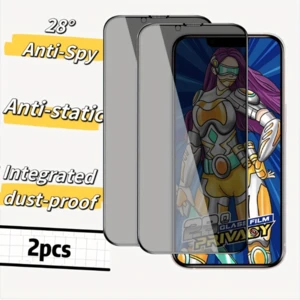 2pcs 9H Tempered Glass Film Privacy Screen Protector For Iphone 14 13 12 11Pro Max Plus