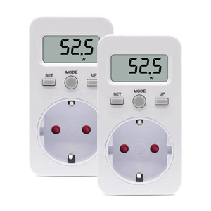 SEWS-Digital Energy Meter Wattmeter LCD Power Monitor Electricity Test Measuring Socket 230V, Maximum Power 3680W EU Plug
