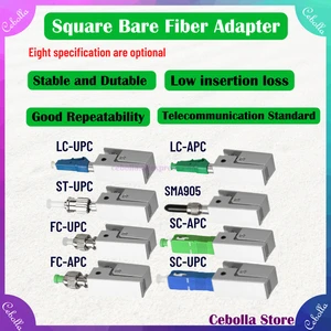 Fiber Optic Adapter Square Type Bare Fiber Adapter LC/UPC Square FTTH Optical Tools Free Shipping