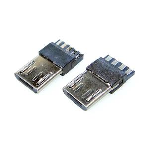 20 pcs/lot 4 Pin/5 Pin Micro USB Jack USB Plug Male Connector Port Jack Tail Sockect Plug Terminals For Samsung Huawei DIY