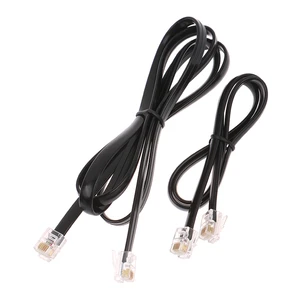 1 Pcs RJ11 RJ12 6P6C Data Cable, Male To Male Modular Data Cord Straight Wiring Pinout Telephone Handset Voice Extension Cable