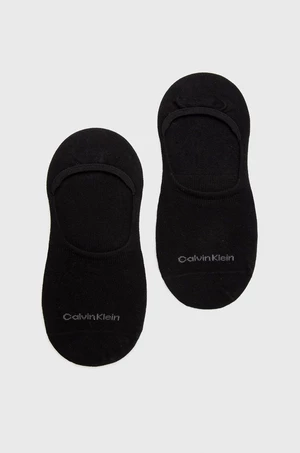 Ponožky Calvin Klein 2-pack dámské, černá barva