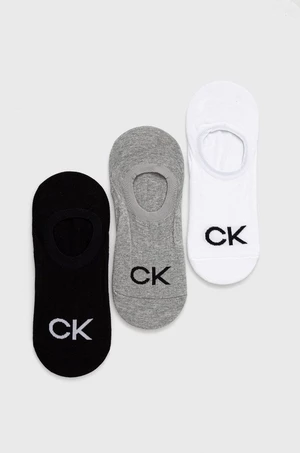 Ponožky Calvin Klein (3-pack) pánské, šedá barva