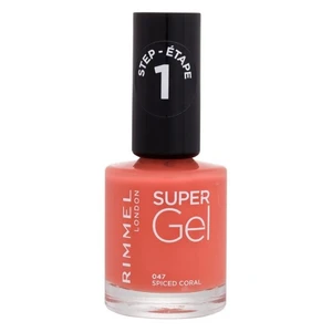 RIMMEL LONDON Super Gel lak na nehty Step1 047 Spiced Coral 12 ml