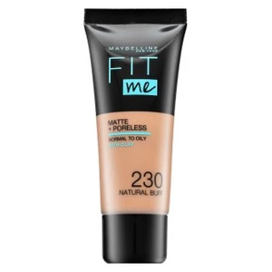 Maybelline Foundation Matte + Poreless 230 Natural Buff tekutý make-up pro sjednocenou a rozjasněnou pleť 30 ml