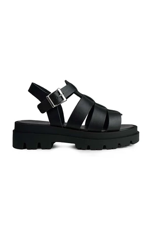 Sandále Altercore Elio dámske, čierna farba, na platforme, Elio