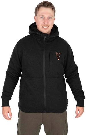 Fox bunda Collection Sherpa Hoody Black Orange vel.M