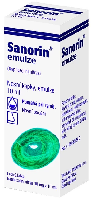 Sanorin emulzia nosové kvapky 10 ml