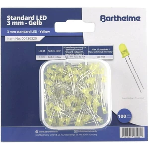 Barthelme  LED sortiment   žltá guľatý 3 mm 600 mcd 30 ° 20 mA 2 V