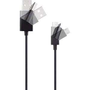 Renkforce #####USB-Kabel USB 2.0 #####USB-A Stecker, #####USB-Micro-B Stecker 1.00 m čierna