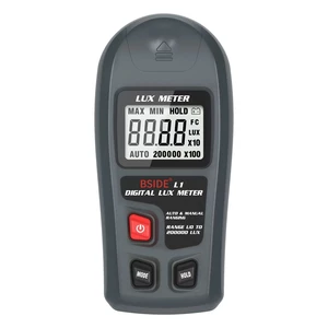 BSIDE L1 Light Meter Digital Illuminance Meter Handheld Lux Tester LCD 0-200,000 Lux/Fc Pocket Luxmeter Photometer Grow