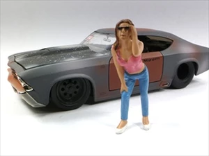 Look Out Girl Erika Figure For 124 Scale Diecast Car Models by American Diorama