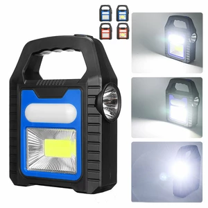 Bright LED COB Solar Light Rechargeable Search Light Long Use Lantern 2 Side Night Light Lamp Outdoor Camping Spotlight