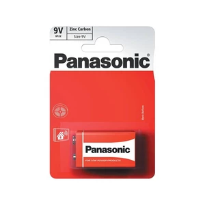 Batérie zinkovo-uhlíková Panasonic 9V, 6F22, blistr 1 ks (6F22RZ/1BP) tužkové batérie AA (R6) • nenabíjacie • napätie 1,5 V • zinkouhlíkové • vhodné d