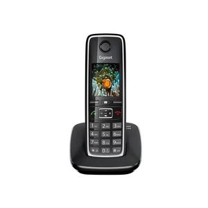 Domáci telefón Gigaset C530 IP (S30852-H2506-R601) čierny bezdrôtový telefón s 1,8" farebným TFT displejom • pevná linka + VoIP (až 6 SIP účtov) • až 