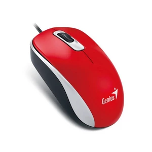 Myš Genius DX-110 (31010116111) červená počítačová myš • optický senzor • rozlíšenie 1 000 DPI • 3 tlačidlá • kábel 150 cm