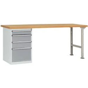Dílenském COMBI model 5 s multiplex deska, Šxhxv = 2000 x 700 x 840 mm Manuflex WC5110.9006 WC5110.9006