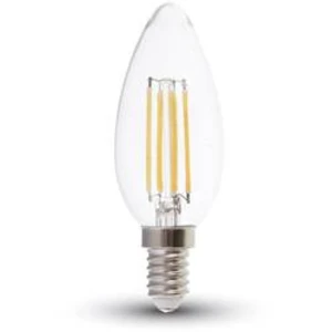 LED žárovka V-TAC 4301 240 V, E14, 4 W, teplá bílá, A+ (A++ - E), tvar svíčky, nestmívatelné, 1 ks